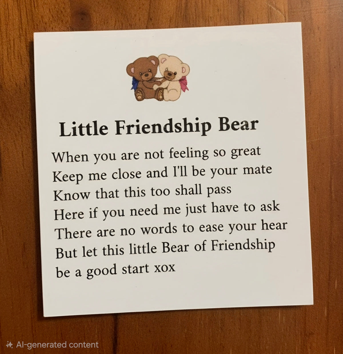 Little Bear in a Box- little Bear with a Message