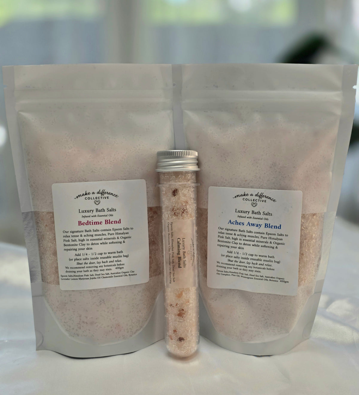 Luxury Bath Salts with Essential Oil Blends